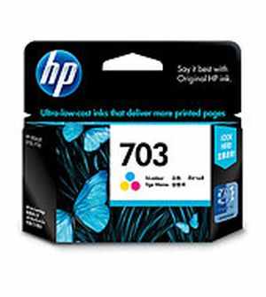 HP 703 Tri-color Deskjet Ink Cartridge - Click Image to Close